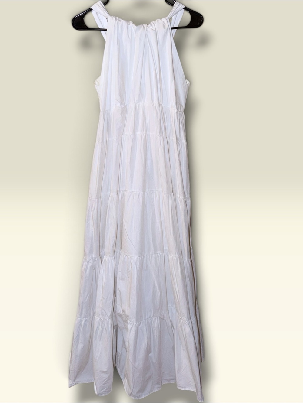 🌻ANTHROPOLGIE FOREVER THAT GIRL HALTER TIERED WHITE MAXI DRESS - Picture 5 of 12